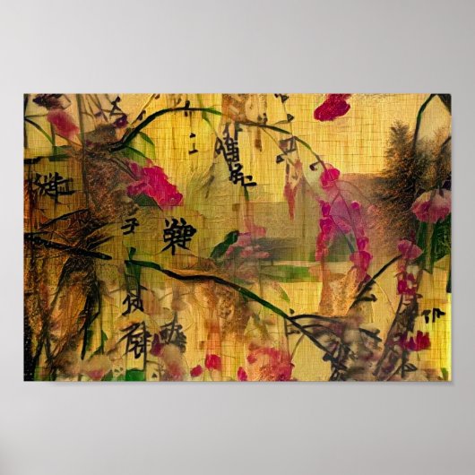 Oriental Painting. Japanese style Poster (Voorkant)