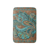 Oriental Paisley Pattern Waterverf and Gold Badmat (Voorkant Verticaal)