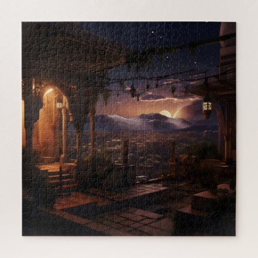 Oriental Palace Night Uitzicht Legpuzzel (Verticaal)