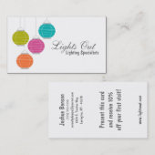 Oriental Paper Lights Visitekaartje (Voorkant / Achterkant)