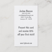 Oriental Paper Lights Visitekaartje (Achterkant)