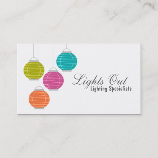 Oriental Paper Lights Visitekaartje (Voorkant)