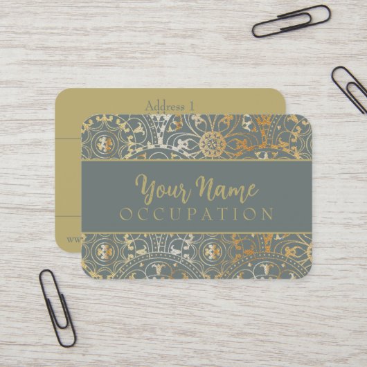 Oriental Pattern Mandala - Visitekaartje (Voorkant / Achterkant in situ)