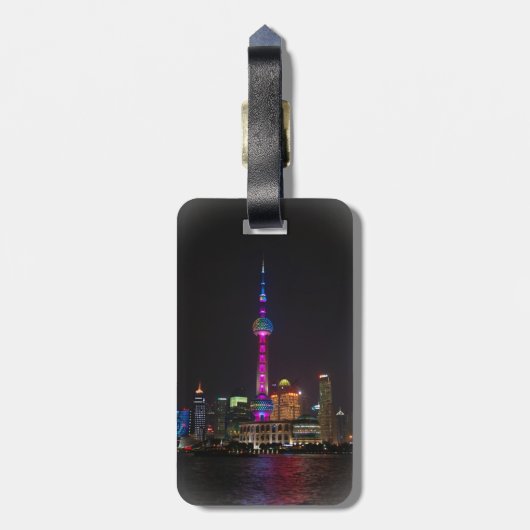 Oriental Pearl Tower - Shanghai - Bagagelabel (Achterkant verticaal)