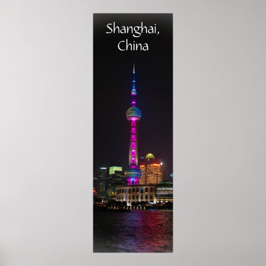 Oriental Pearl Tower - Shanghai, China - 12x36 Poster (Voorkant)