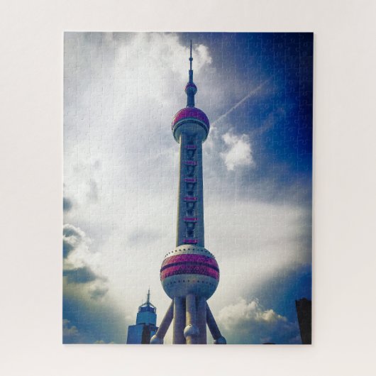 Oriental Pearl Tower - Shanghai China - 16 x 20 in Legpuzzel (Verticaal)