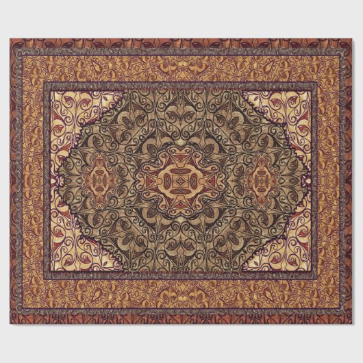 Oriental Persian Brown Cadeaupapier (Vlak)