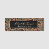 Oriental Persian , Paisley Pattern, Lijst Naamplaatje (Voorkant)