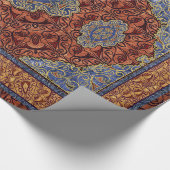 Oriental Persian Red Blue Gold Cadeaupapier (Hoek)