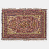 Oriental Persian Red Gold Deken (Voorkant)