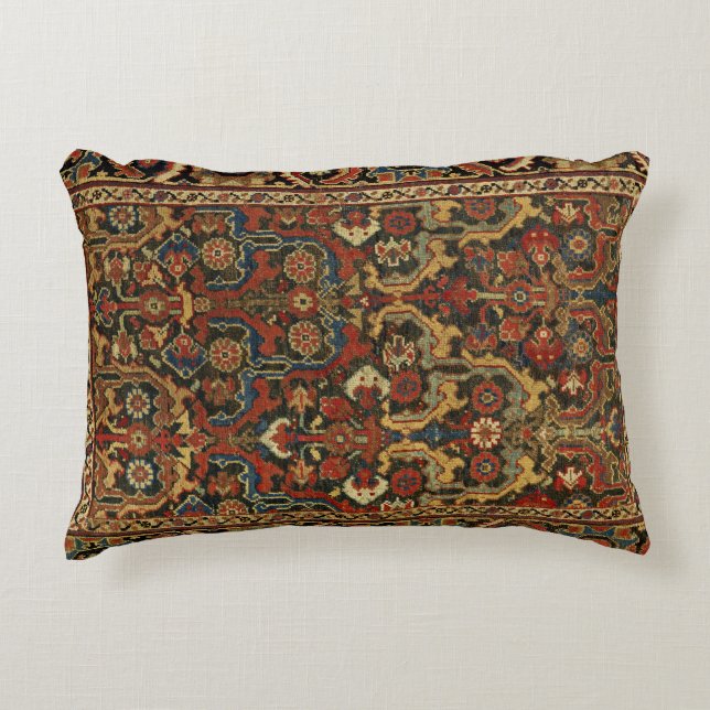 Oriental Persian tapijt met Floral Motifs Accent Kussen (Voorkant)