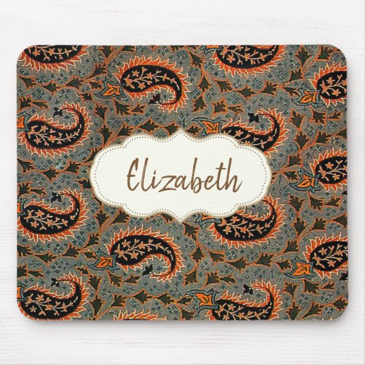 Oriental Persian , Turks Paisley - Gepersonaliseer Muismat (Voorkant)