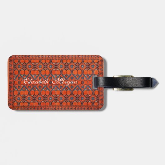 Oriental Persian Turks Patroon Bagagelabel (Achterkant horizontaal)