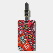 Oriental Persian , Turks Patroon , tapijt Bagagelabel (Voorkant verticaal)