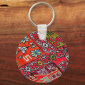 Oriental Persian , Turks Patroon , tapijt Sleutelhanger (Voorkant)