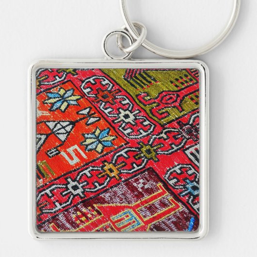 Oriental Persian , Turks Patroon , tapijt Sleutelhanger (Voorkant)