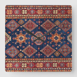 Oriental Persian Turks Pattern Rug Vierkante Klok