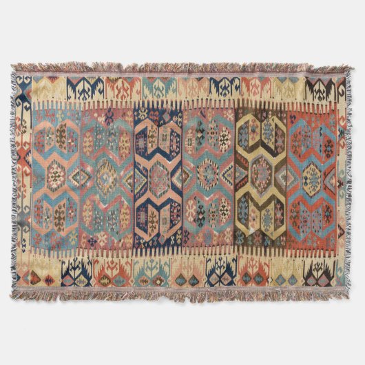 Oriental Persian Turks Rug Antiek Kilim Deken (Voorkant)