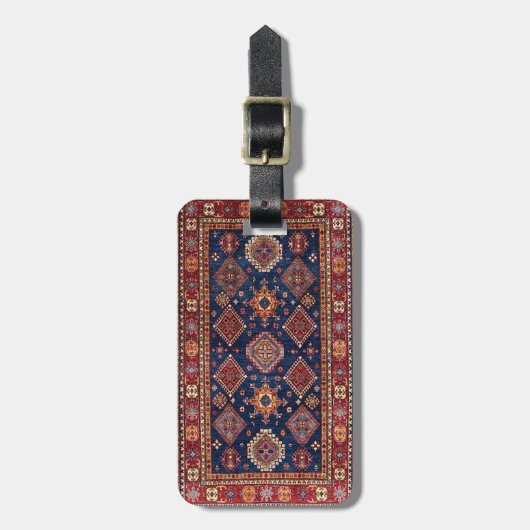 Oriental Persian Turks Rug Pattern Bagagelabel (Voorkant verticaal)