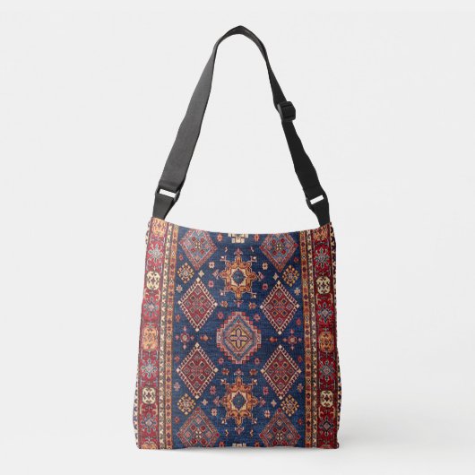 Oriental Persian Turks Rug Pattern Crossbody Tas (Voorkant)