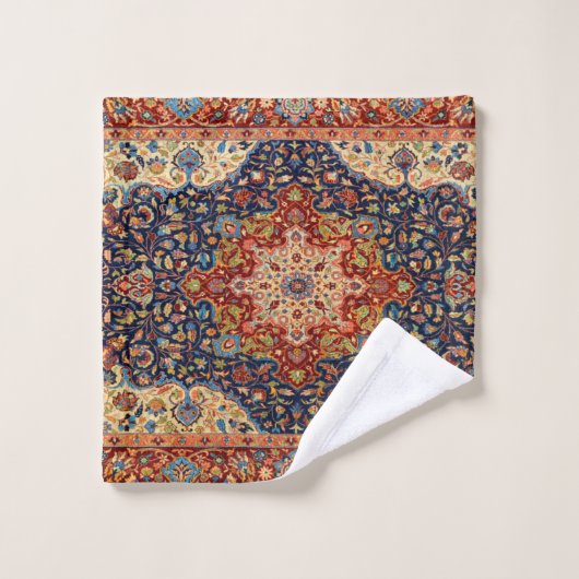 Oriental Persian Turks tapijt Patroon Bad Handdoek (Wasdoekje)