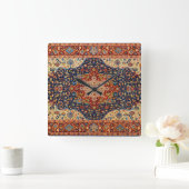 Oriental Persian Turks tapijt Patroon Vierkante Klok (Huis)