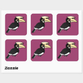 Oriental Pied Hornbill Vierkante Sticker (Vel)