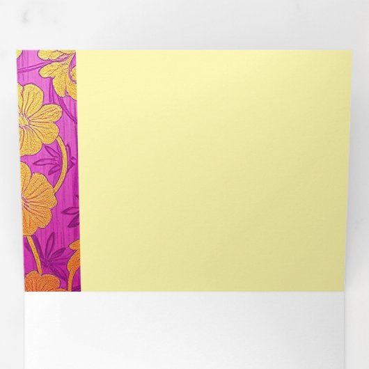 ORIENTAL Pink Golden Pattern - Uitnodiging Kaart (Binnenzijde eerst)