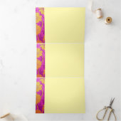 ORIENTAL Pink Golden Pattern - Uitnodiging Kaart (Binnen)