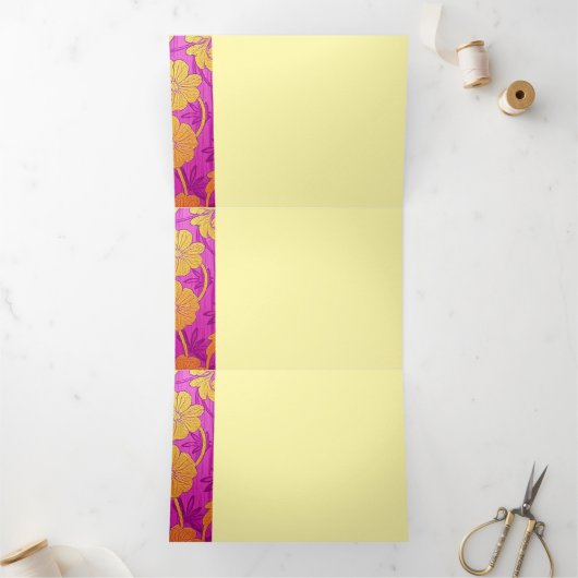 ORIENTAL Pink Golden Pattern - Uitnodiging Kaart (Binnen)