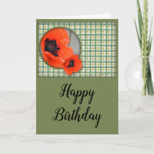 Oriental Poppies Birthday Kaart