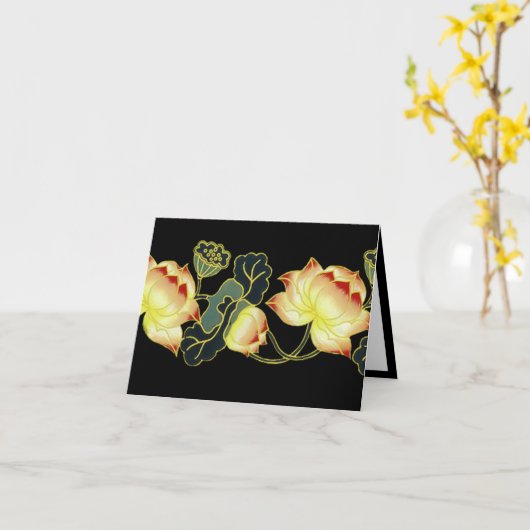 Oriental Poppies Note Kaart - Blank (Gele Bloem)