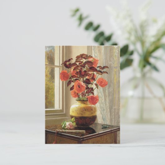 Oriental Poppy en Coleus | Jessica Hayllar Briefkaart (Staand voorkant)