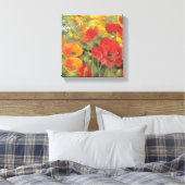 Oriental Poppy Field Canvas Afdruk (Insitu (Slaapkamer))