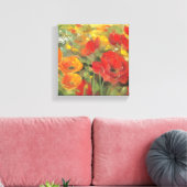 Oriental Poppy Field Canvas Afdruk (Insitu (Woonkamer))