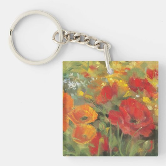 Oriental Poppy Field Sleutelhanger (Voorkant)
