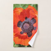 Oriental Poppy Flower Bad Handdoek (Handdoek)