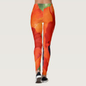 Oriental Poppy Flower Leggings (Achterkant)