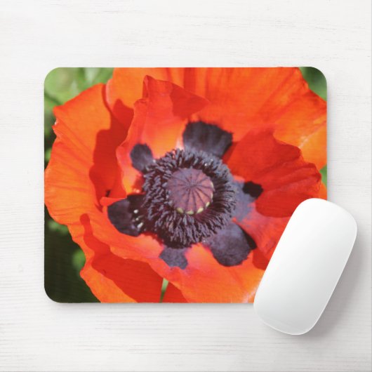 Oriental Poppy Flower Muismat (Met muis)