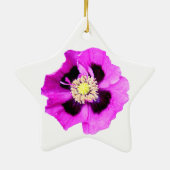 Oriental Poppy ornament star white (Achterkant)