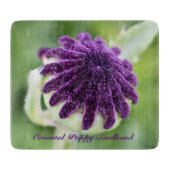 Oriental Poppy Seed Head Floral Snijplank (Voorkant)