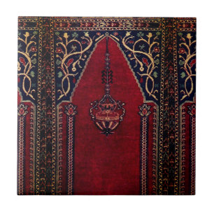 Oriental Prayer Rug design no2 - Moskemotif   Tegeltje