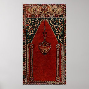 Oriental Prayer Rug-ontwerp - Moskee-motief Poster