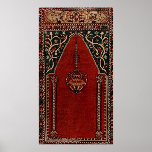 Oriental Prayer Rug-ontwerp - Moskee-motief Poster (Voorkant)