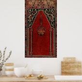 Oriental Prayer Rug-ontwerp - Moskee-motief Poster (Keuken)