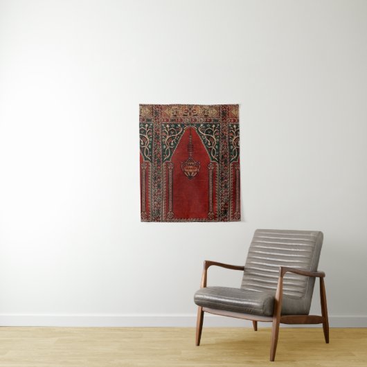 Oriental Prayer Rug-ontwerp - Moskee-motief Wandkleed (In situ)