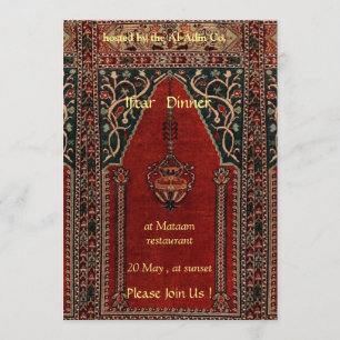 Oriental prayer tapijt - Iftar diner Kaart