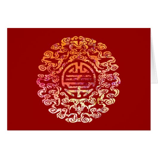  Oriental Red Filigree Design (Voorkant Horizontaal)