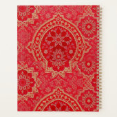 ORIENTAL Red Golden Pattern - Notitieboek, Planner (Achterkant)