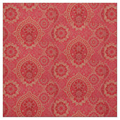 ORIENTAL Red Golden Pattern - Stof (Swatch)